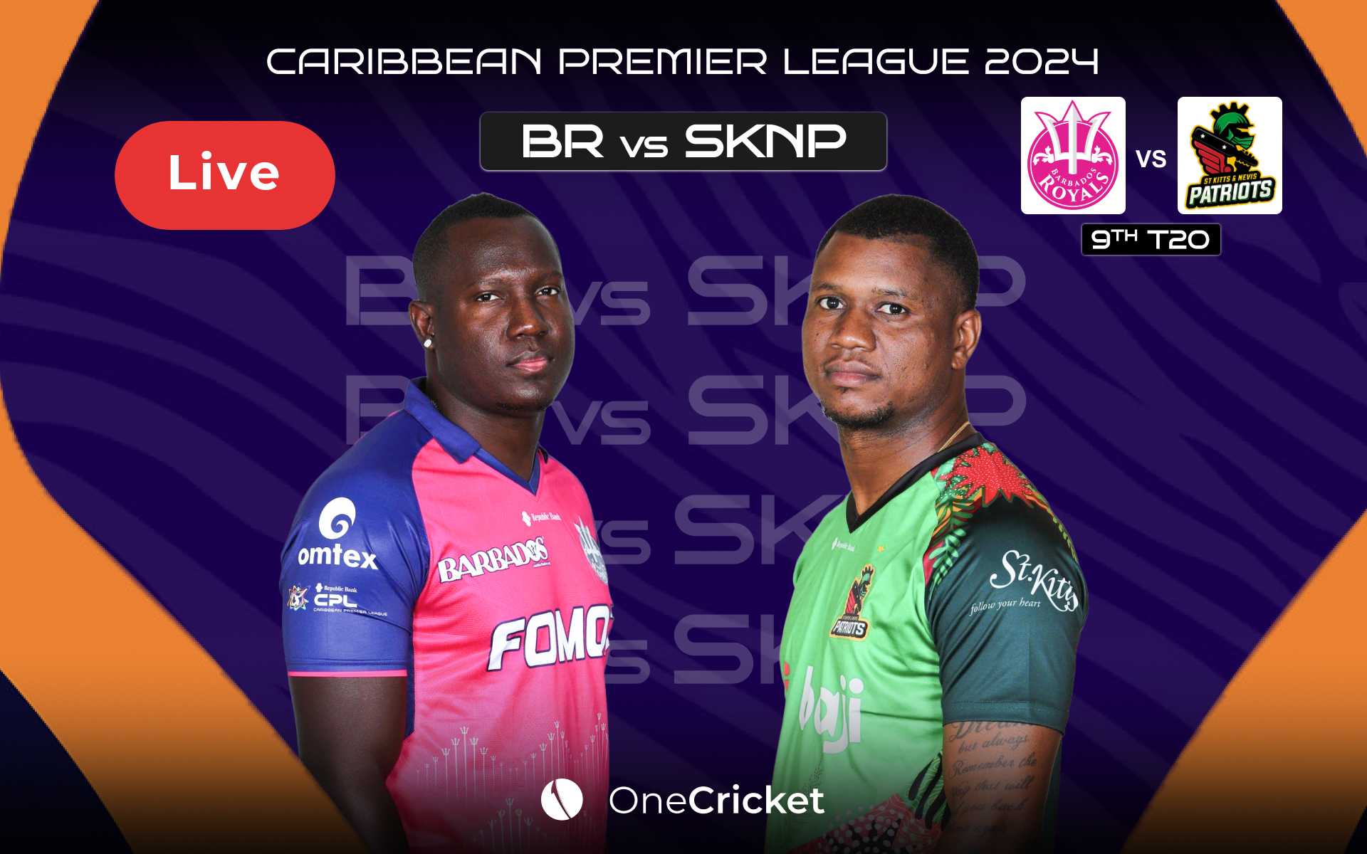 CPL 2024, SKNP vs BR, Match 9 Live Score St Kitts Looking To End 3